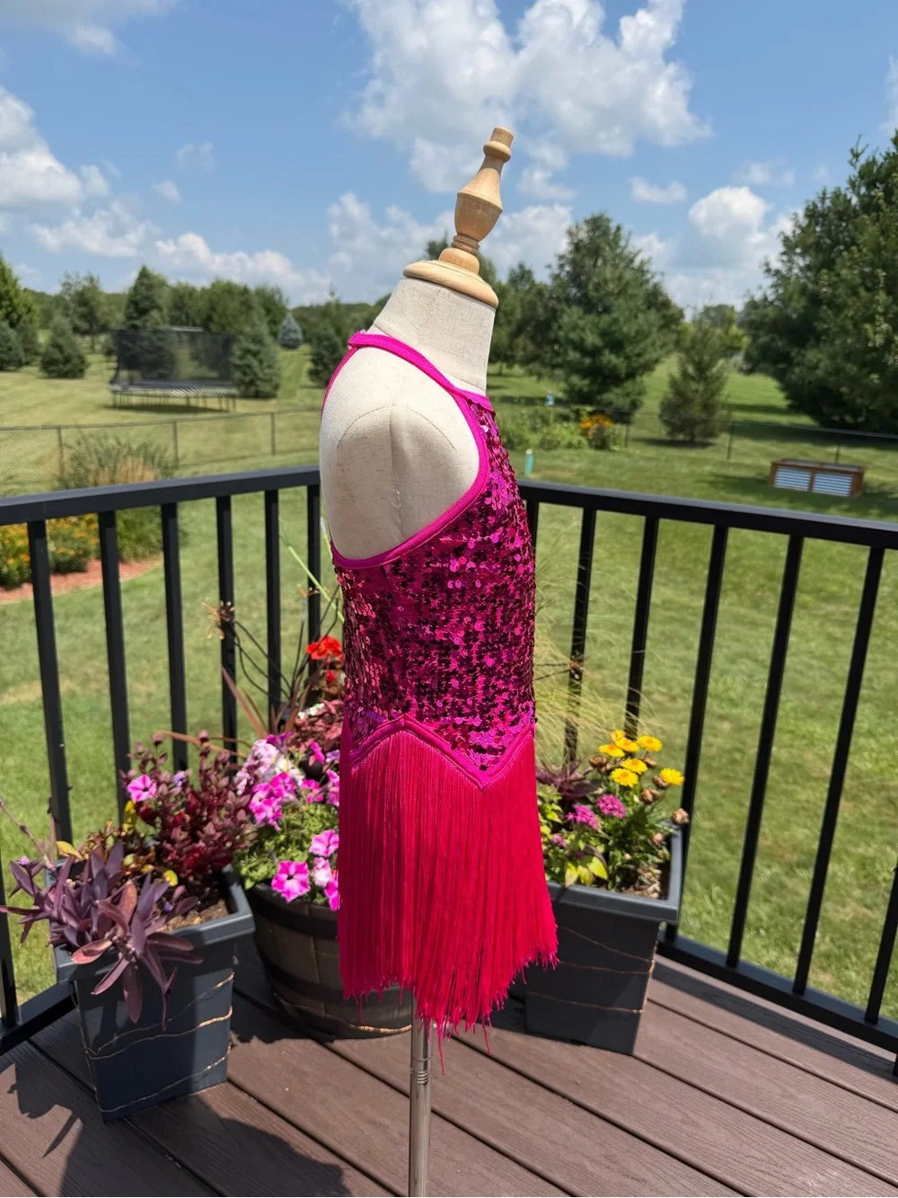 Weissman Showtime “Azizam” 18919 Dance Costume IC Pink Sequin Fringe